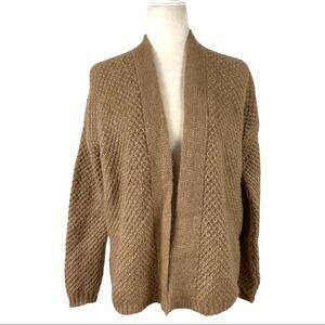 Anthropologie Lineamaglia Open Front Mohair Wool Blend Cardigan Sweater Italy S